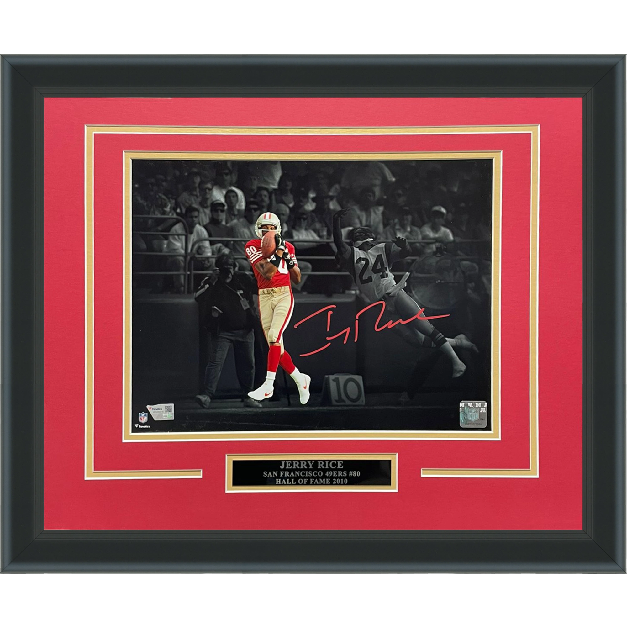 Jerry Rice Autographed San Francisco 49ers (Spotlight) Deluxe Framed 11x14 Photo - Fanatics