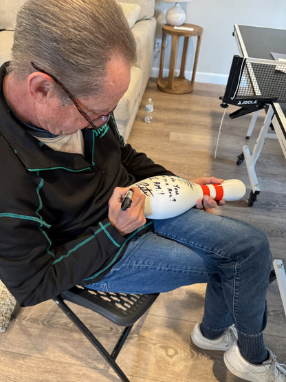 Pete Weber Autographed Bowling Pin with Long Inscription - Radtke