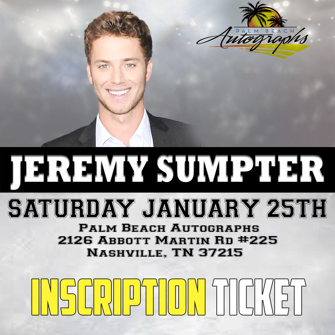 JEREMY SUMPTER INSCRIPTION TICKET - Nashville In-Store Public Signing - January 25th, 2025 - NOT ELIGIBLE FOR DISCOUNTS OR COUPONS - YOU MUST SELECT AN OPTION OR YOUR ORDER WILL BE CANCELLED