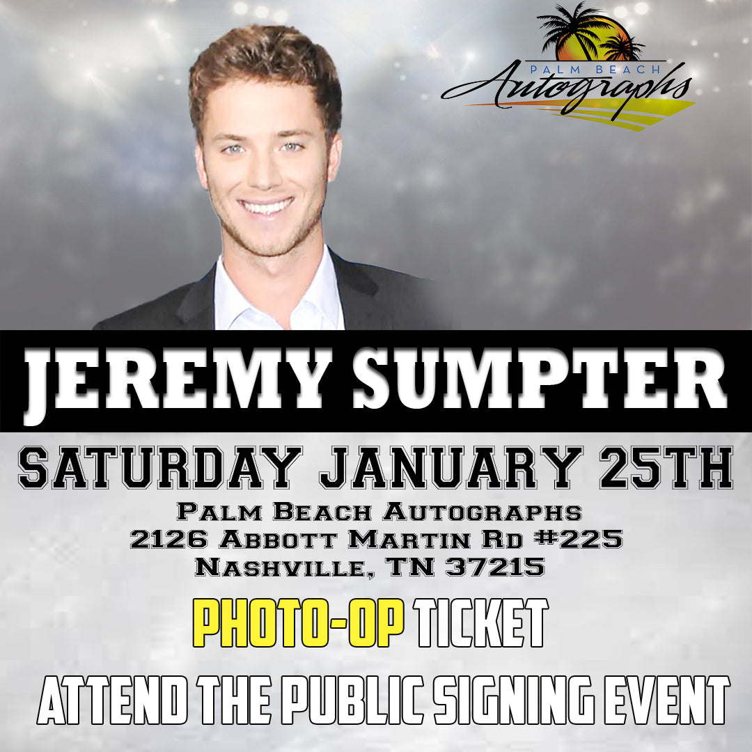 JEREMY SUMPTER PHOTO OP TICKET - Nashville In-Store Public Signing - January 25th, 2025 - NOT ELIGIBLE FOR DISCOUNTS OR COUPONS - YOU MUST SELECT AN OPTION OR YOUR ORDER WILL BE CANCELLED