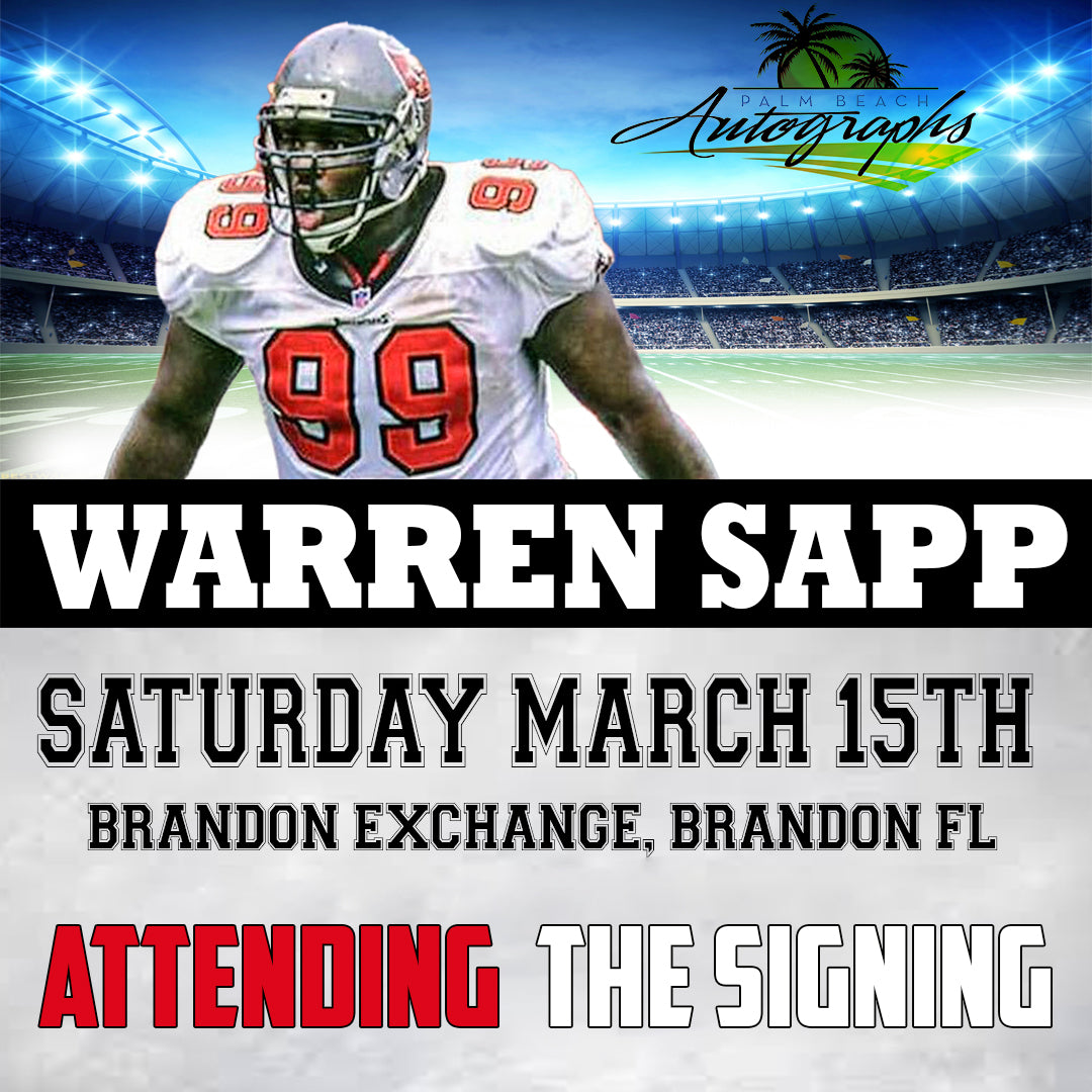 Warren Sapp AUTOGRAPH EVENT - Tampa In-Store Public Signing - March 15th, 2025