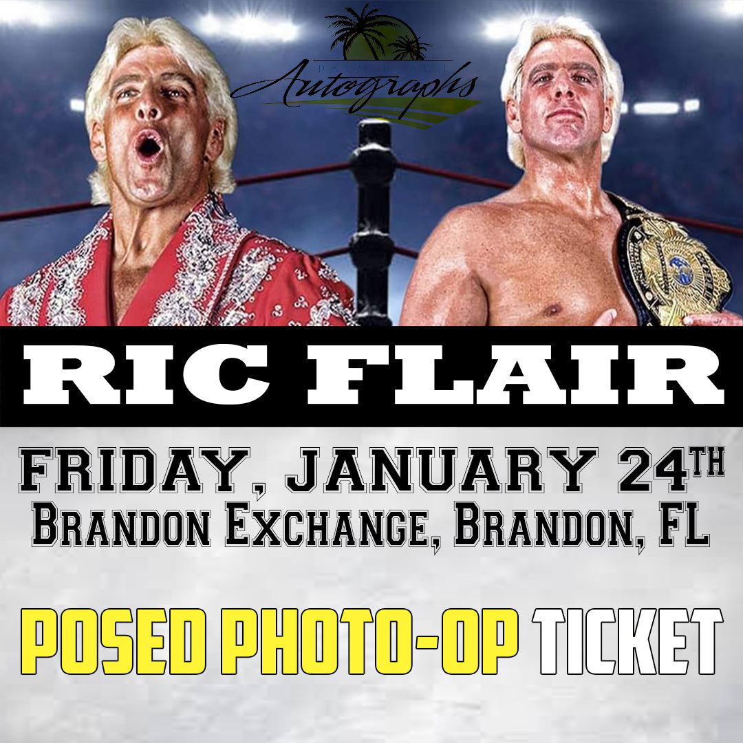 RIC FLAIR PHOTO OP TICKET - Brandon In-Store Public Signing - January 24th, 2025 - NOT ELIGIBLE FOR DISCOUNTS OR COUPONS