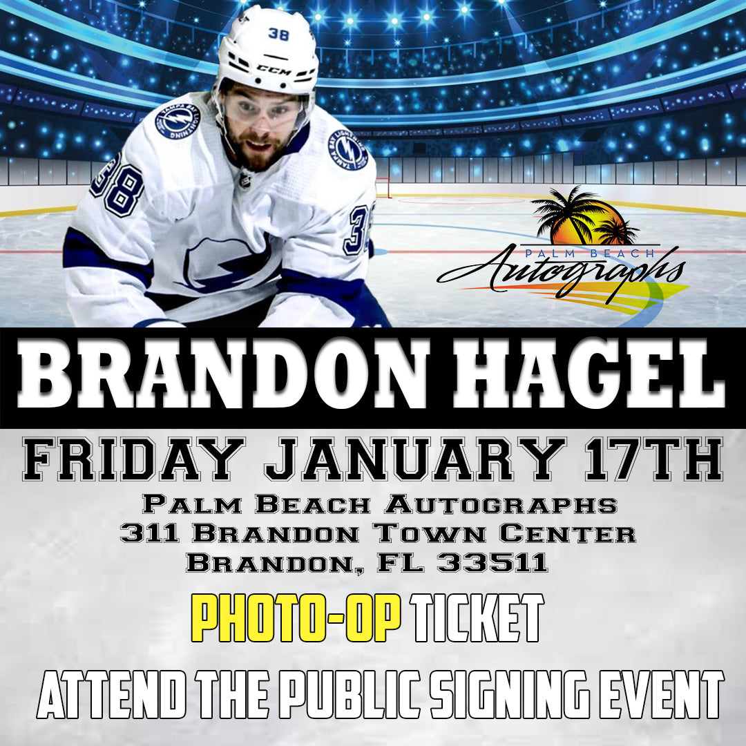 BRANDON HAGEL PHOTO OP TICKET - Brandon In-Store Public Signing - January 17th, 2025 - NOT ELIGIBLE FOR DISCOUNTS OR COUPONS - YOU MUST SELECT AN OPTION OR YOUR ORDER WILL BE CANCELLED