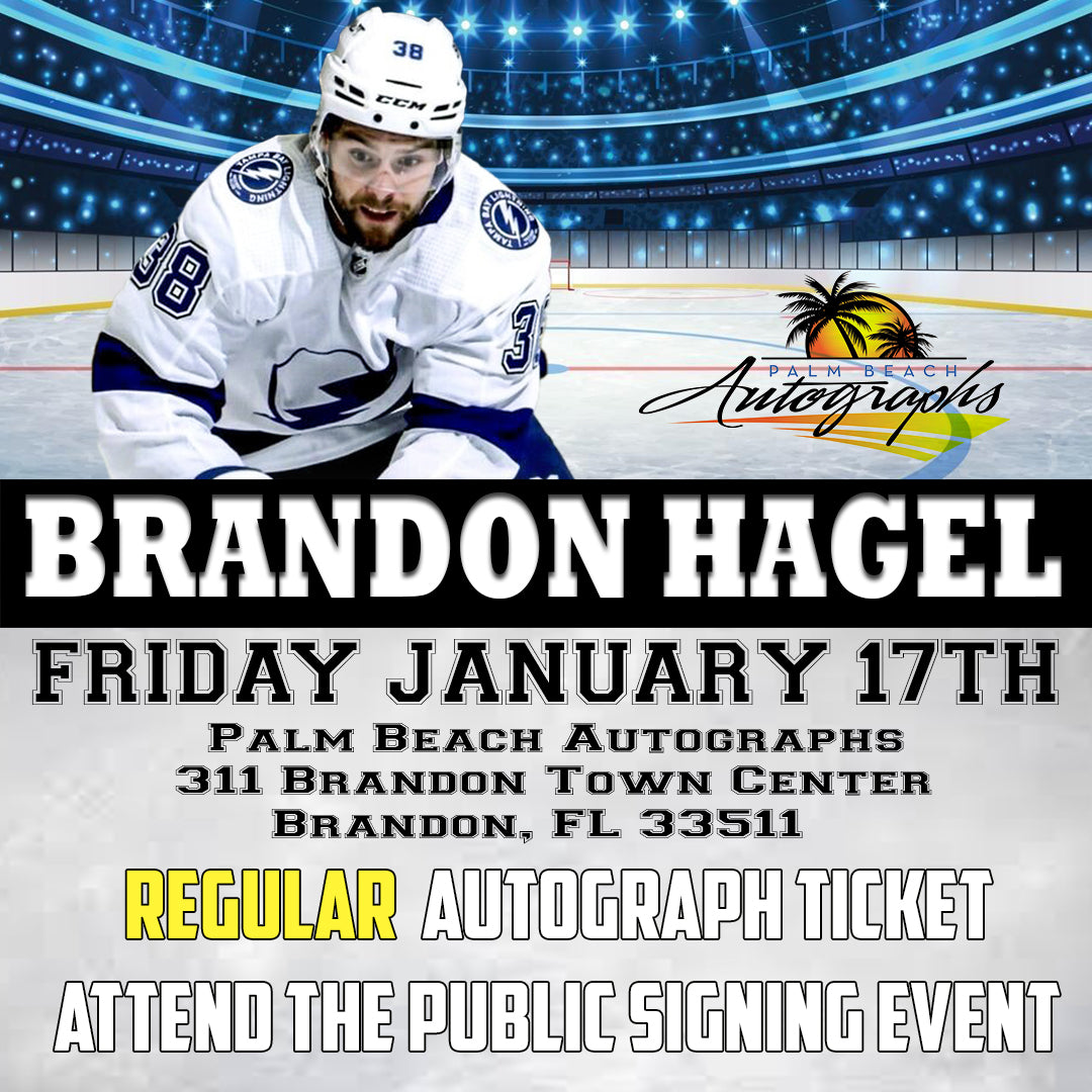 BRANDON HAGEL REGULAR AUTOGRAPH TICKET - Brandon In-Store Public Signing - January 17th, 2025 - NOT ELIGIBLE FOR DISCOUNTS OR COUPONS - YOU MUST SELECT AN OPTION OR YOUR ORDER WILL BE CANCELLED