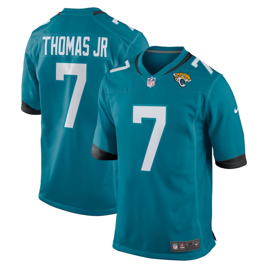 PRESALE - BRIAN THOMAS JR. AUTOGRAPHED JAGUARS AUTHENTIC TEAL JERSEY