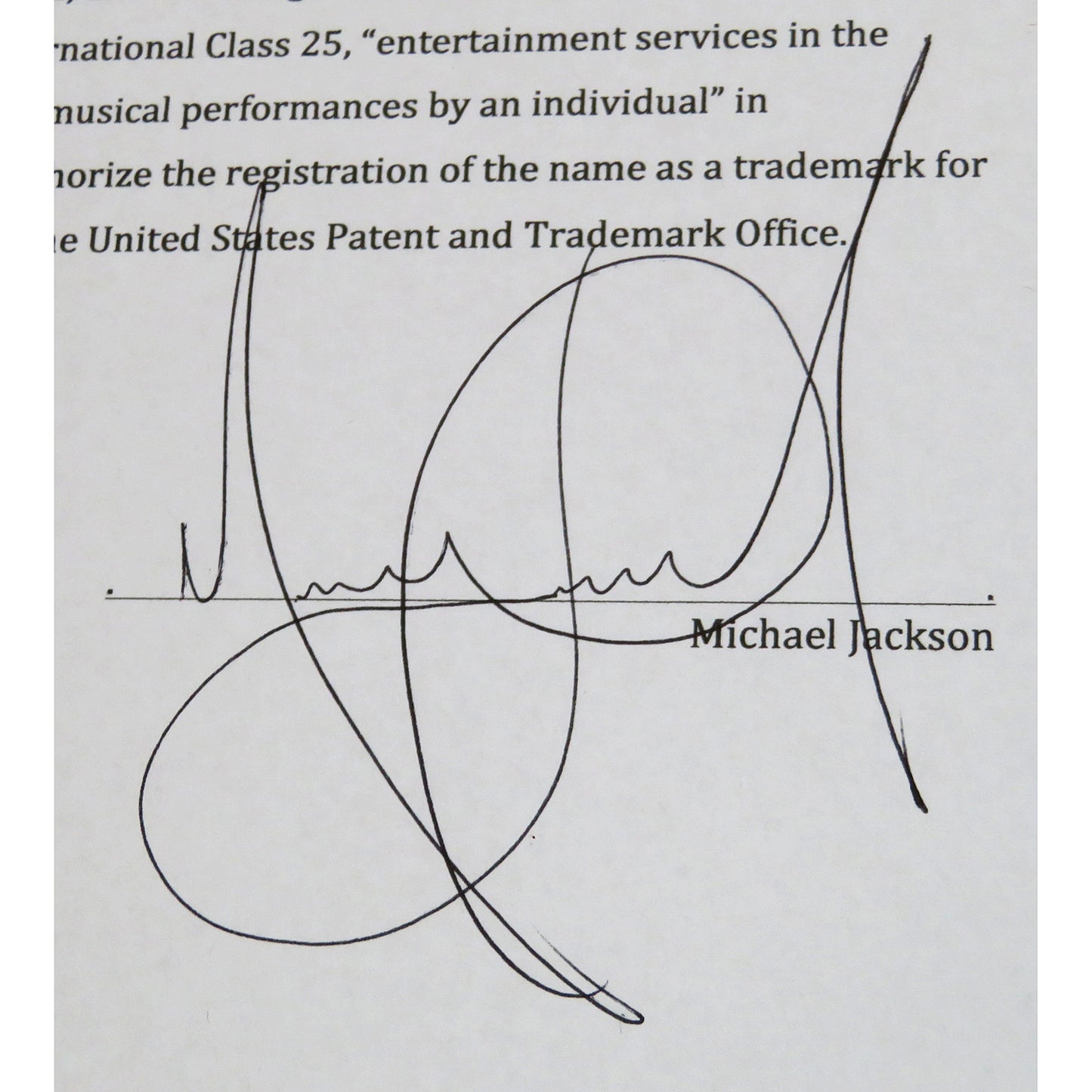 Michael Jackson Autographed Contract Music Display 20 by 24 Framed Piece - JSA , BAS