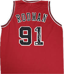 PRESALE - Dennis Rodman Signed Custom Bulls Red Jersey