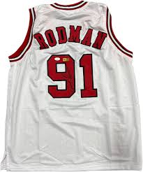 PRESALE - Dennis Rodman Signed Custom Bulls White Jersey