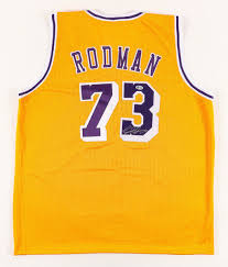 PRESALE - Dennis Rodman Signed Custom Lakers Jersey