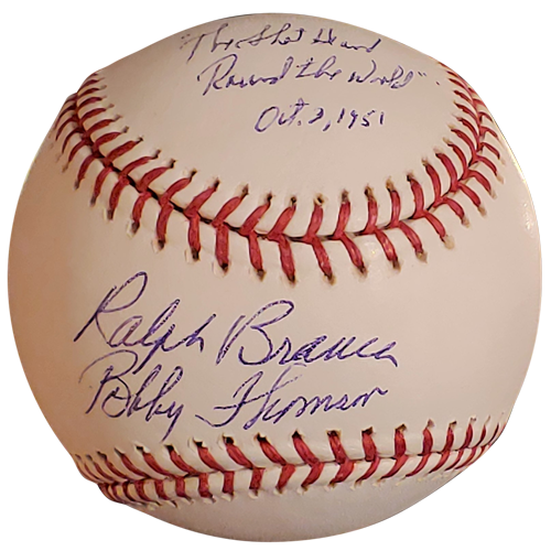 Ralph Branca and Bobby Thomson Dual Autographed Shot MLB Baseball w/ –  Palm Beach Autographs LLC