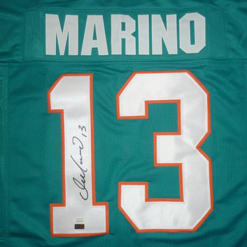 Dan Marino Autographed Miami Dolphins (Teal #13) Custom Jersey