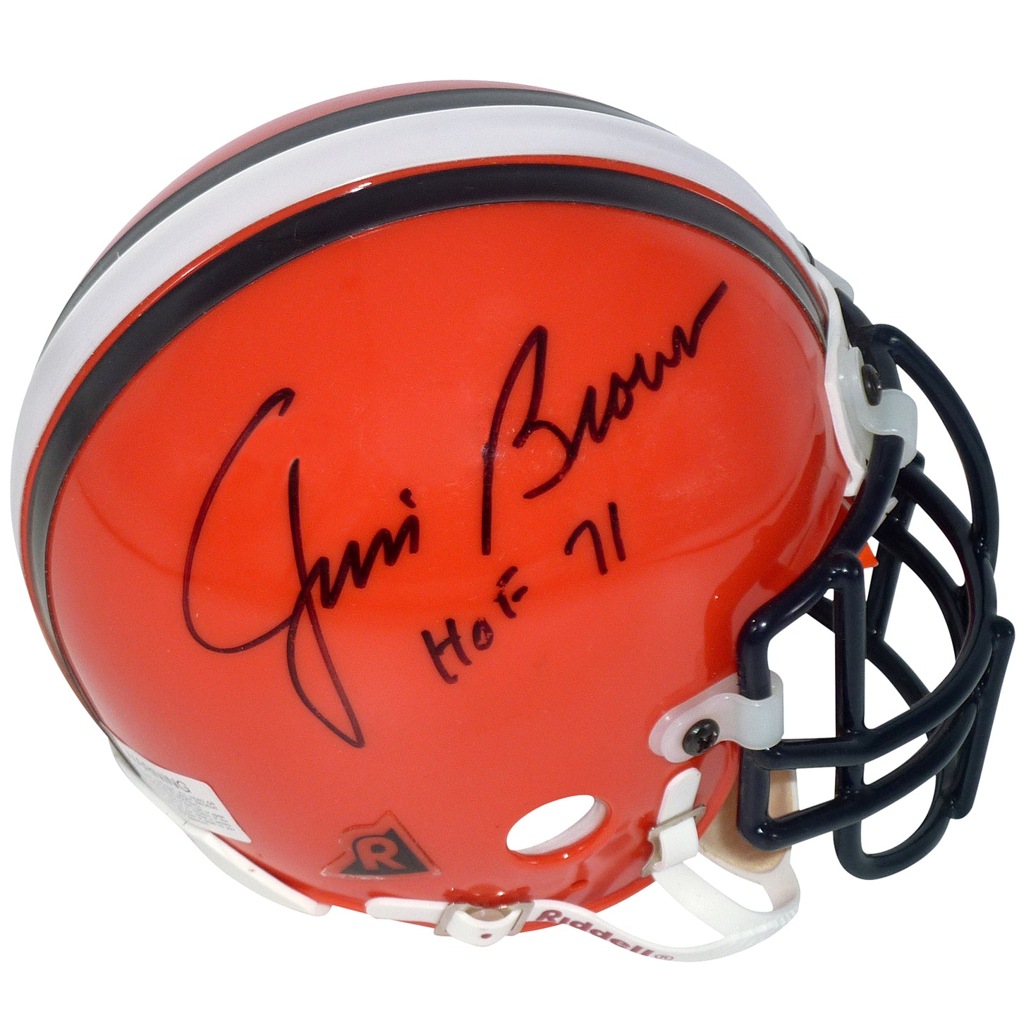 JIM BROWN HOF 71 CLEVELAND BROWNS SIGNED AUTO RIDDELL MINI HELMET MM COA  BEAUTY