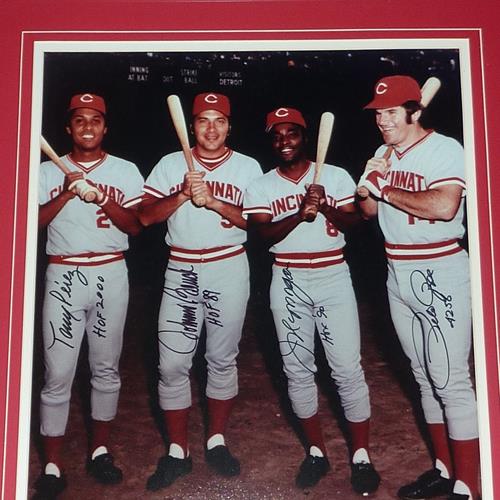 Cincinnati Reds Big Red Machine (Tony Perez, Johnny Bench, Joe Morgan, Pete Rose) Deluxe Framed 16x20 Photo - MLB