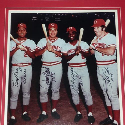 Cincinnati Reds Big Red Machine (Tony Perez, Johnny Bench, Joe Morgan, Pete Rose) Deluxe Framed 16x20 Photo - MLB