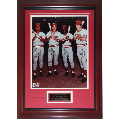 Cincinnati Reds Big Red Machine (Tony Perez, Johnny Bench, Joe Morgan, Pete Rose) Deluxe Framed 16x20 Photo - MLB