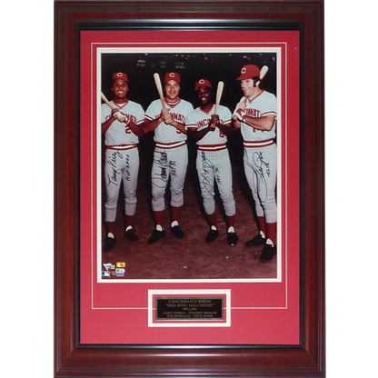 Cincinnati Reds Big Red Machine (Tony Perez, Johnny Bench, Joe Morgan, Pete Rose) Deluxe Framed 16x20 Photo - MLB