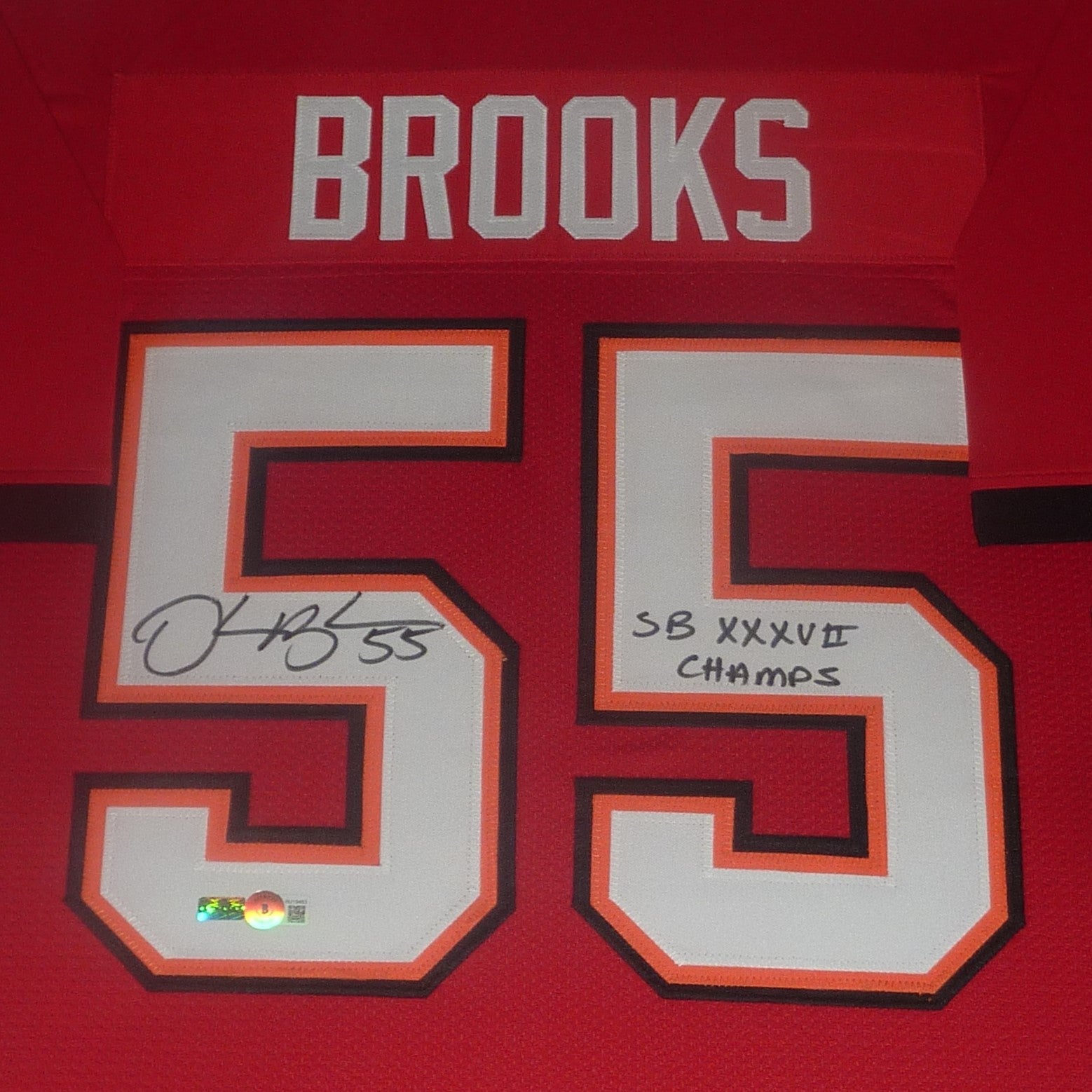 Derrick Brooks Hall Famer NFL Football Jersey Tampa Bay hot Autographed Signed (MM)