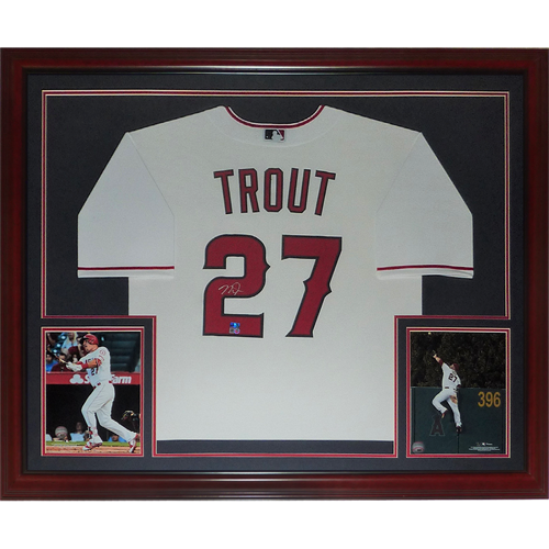 Mike Trout Los Angeles Angels Signed Autographed White #27 Jersey