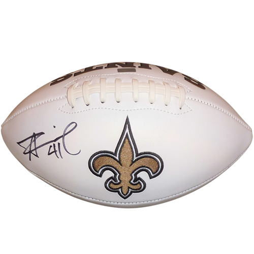 Alvin Kamara Autographed New Orleans Saints Logo Football - Beckett