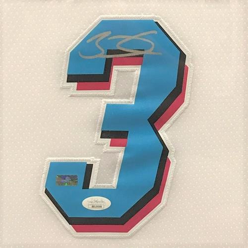 Dwyane Wade Miami Heat Signed Autographed Pink Vice #3 Jersey PAAS COA –