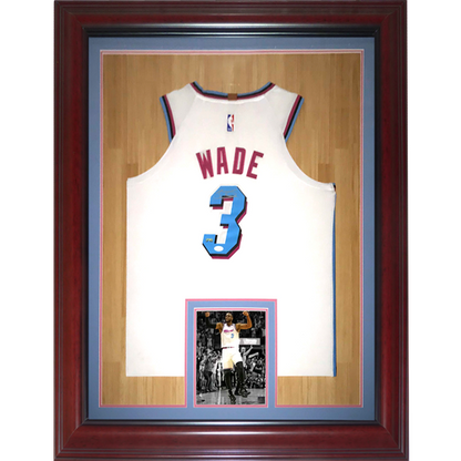 None, Shirts, Dwayne Wade Miami Heat Nba Autographed Signed Jersey Xl Coa  Vice Color Pink Blue