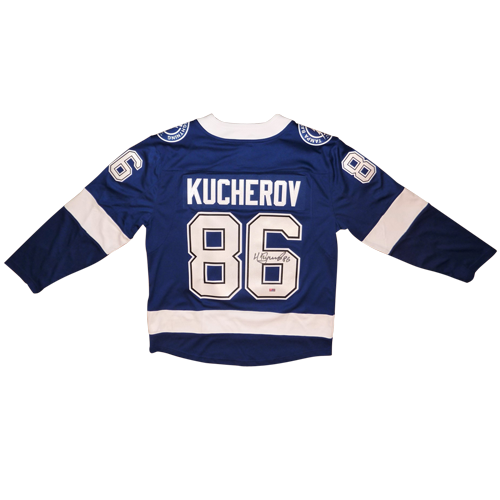 Nikita Kucherov Tampa Bay Lightning Autographed adidas Blue