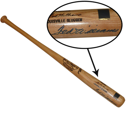 Ted Williams Autographed Louisville Slugger Bat - Steiner , Green Diamond