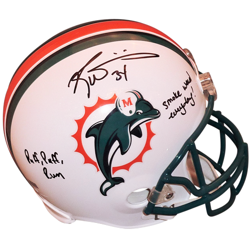 Ricky Williams Autographed Miami Dolphins (Throwback) Deluxe Full-Size Replica Helmet w/ 