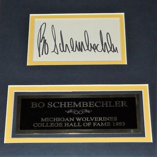 Bo Schembechler Autographed Michigan Wolverines Deluxe Framed Tribute ...