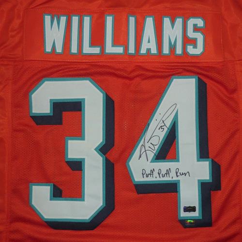 Ricky Williams Signed Orange offers Pro Style Jersey Autographed Hidden Treasure