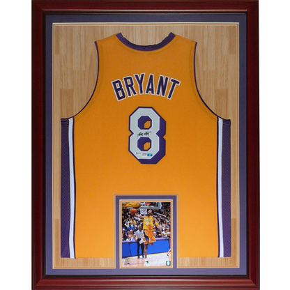 Kobe Bryant Signed 34.5x42.5 Custom Framed Jersey (PSA LOA)