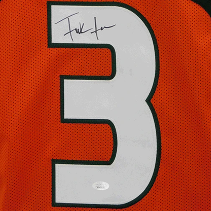 Frank Gore Autographed Miami Hurricanes (Orange #3) Custom Jersey