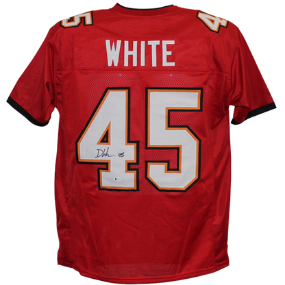 Devin White Autographed Tampa Bay (Red #45) Custom Jersey - Beckett