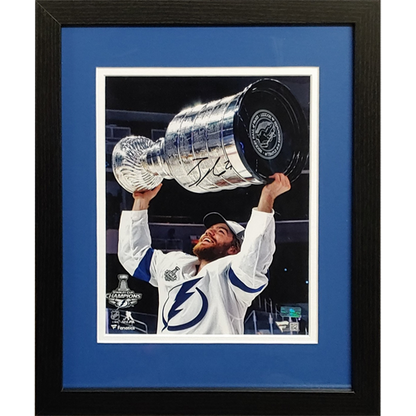 Brayden Point Autographed Tampa Bay Lightning (Stanley Cup Trophy) Framed 8x10 Photo - Fanatics