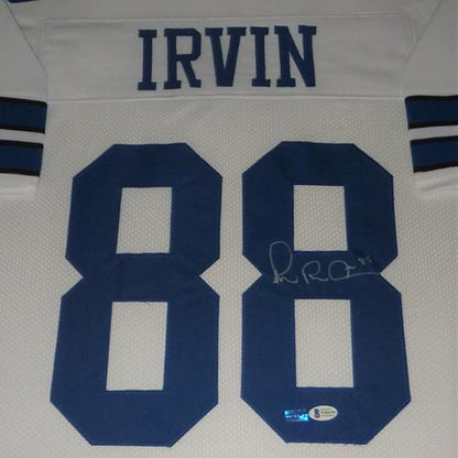 Michael Irvin Autographed Dallas Cowboys (White #88) Deluxe Framed Jersey - Beckett