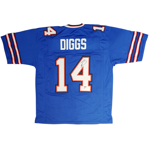 Stefon Diggs Signed Custom Blue Football Jersey