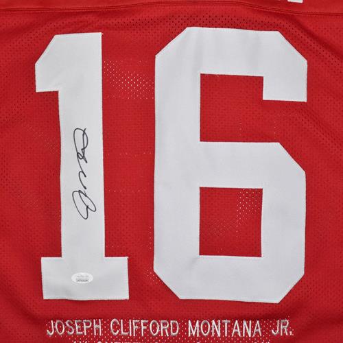 Joe montana 2024 jersey autographed