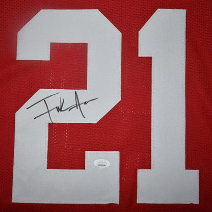 Frank Gore Autographed San Francisco (Red #21) Custom Jersey - JSA