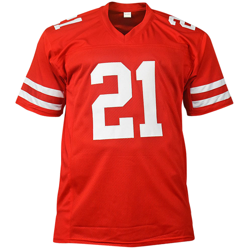 Frank Gore Autographed San Francisco (Red #21) Custom Jersey - JSA