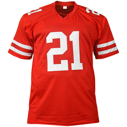 Frank Gore Autographed San Francisco (Red #21) Custom Jersey - JSA