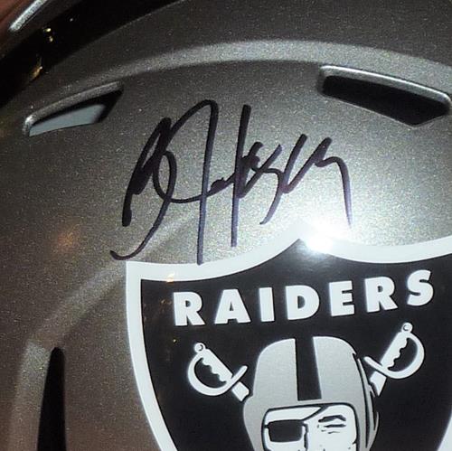 Bo Jackson Autographed Oakland Los Angeles Las Vegas Raiders (FLASH Alternate) Deluxe Full-Size Replica Helmet - Beckett