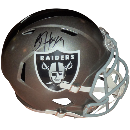 Bo Jackson Autographed Oakland Los Angeles Las Vegas Raiders (FLASH Alternate) Deluxe Full-Size Replica Helmet - Beckett