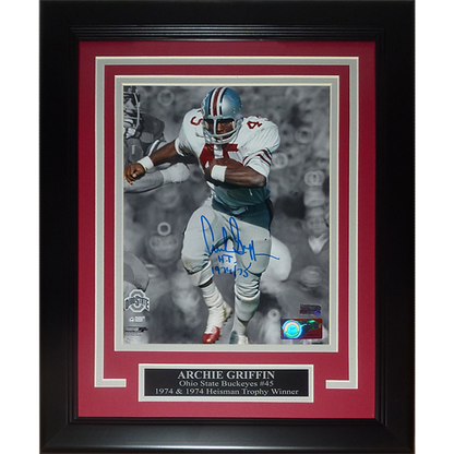 Archie Griffin Signed Cincinnati Bengals 13x15 Custom Framed Photo