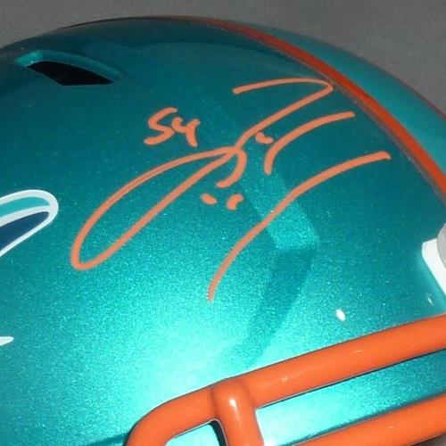 Zach Thomas Autographed Miami Dolphins Flash Teal Full Size