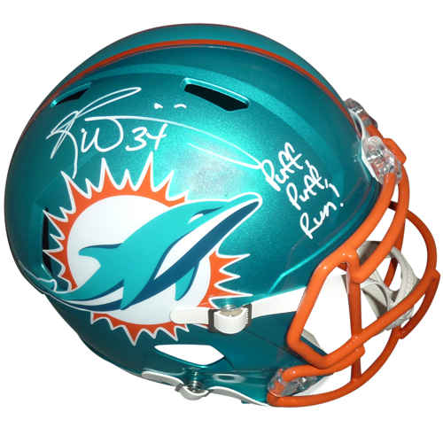 Miami Dolphins Ricky Williams Autographed Pro Style Orange Stat