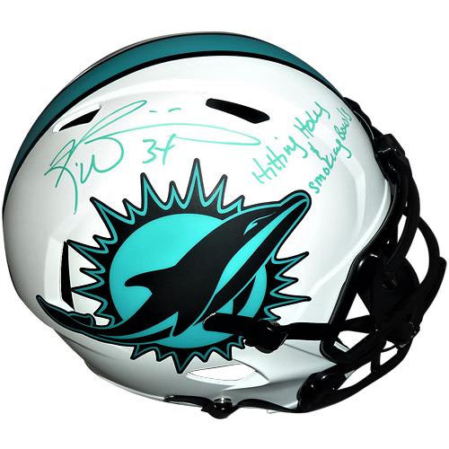 Ricky Williams Autographed Miami Dolphins (FLASH Alternate) Deluxe  Full-Size Replica Helmet w/ Puff Puff Run - Radtke