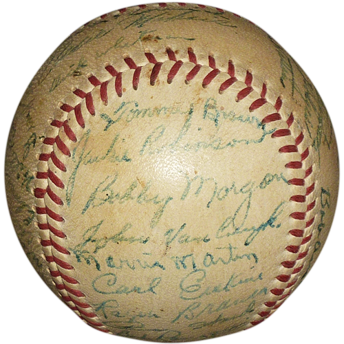 1972 Atlanta Braves Signed Baseball - 19 Autographs