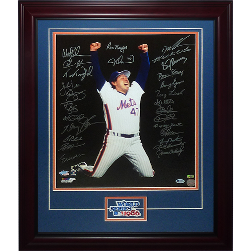 Mike Piazza Autographed Signed Framed New York Mets Jersey JSA 