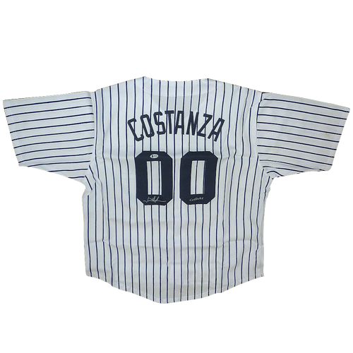 Jason Alexander AKA George Costanza Autographed New York (Costanza #00) Custom Pinstripe Jersey - Beckett