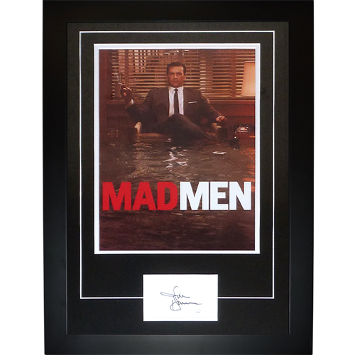 Mad Men 11x17 Movie Poster Deluxe Framed with Jon Hamm Autograph - JSA